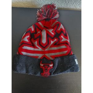 Chicago Bulls Beanie Red & Black Logo